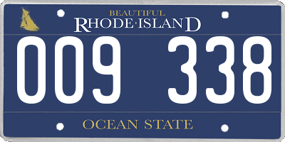 RI license plate 009338