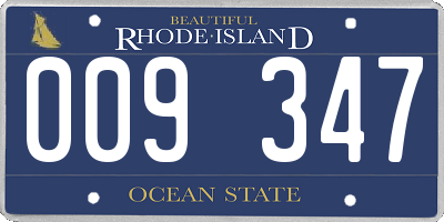 RI license plate 009347