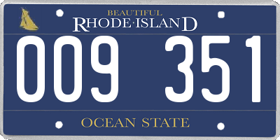 RI license plate 009351