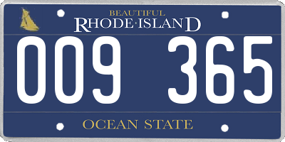 RI license plate 009365