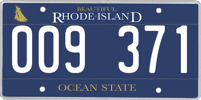 RI license plate 009371
