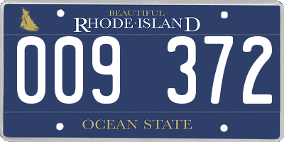 RI license plate 009372