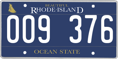 RI license plate 009376