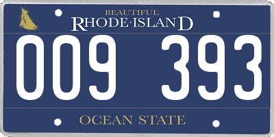 RI license plate 009393