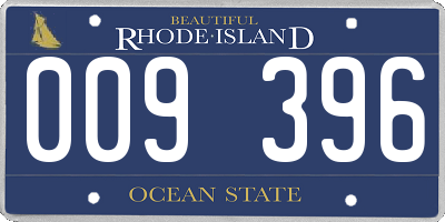 RI license plate 009396