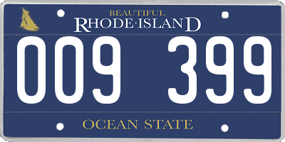 RI license plate 009399