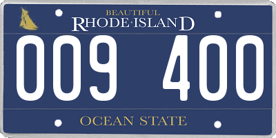 RI license plate 009400