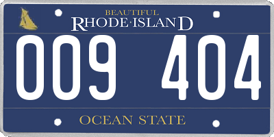 RI license plate 009404