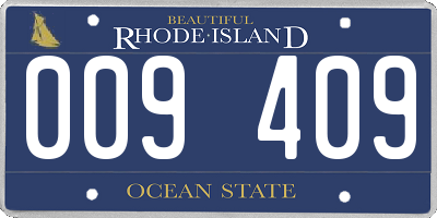 RI license plate 009409