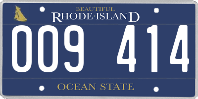 RI license plate 009414