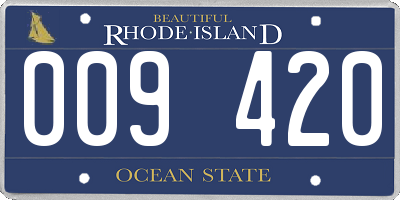 RI license plate 009420