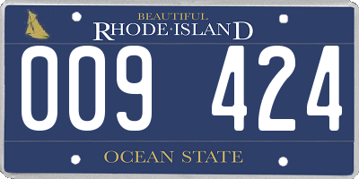 RI license plate 009424