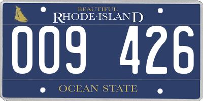 RI license plate 009426