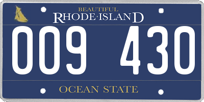 RI license plate 009430