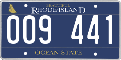 RI license plate 009441