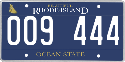 RI license plate 009444