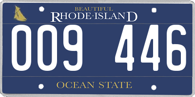 RI license plate 009446