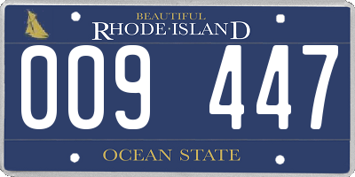 RI license plate 009447