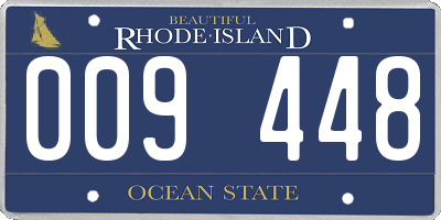 RI license plate 009448