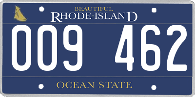 RI license plate 009462