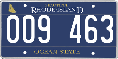 RI license plate 009463