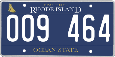 RI license plate 009464