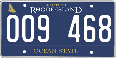 RI license plate 009468