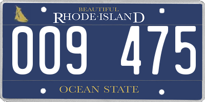 RI license plate 009475