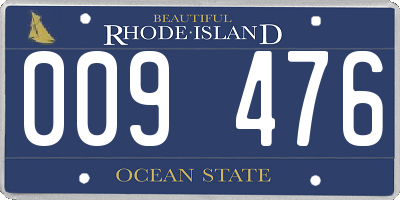 RI license plate 009476