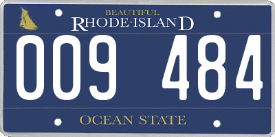 RI license plate 009484