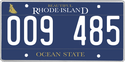 RI license plate 009485