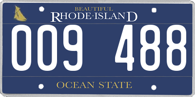 RI license plate 009488