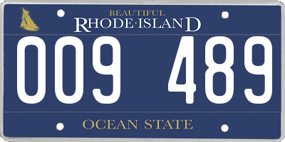 RI license plate 009489