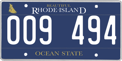 RI license plate 009494