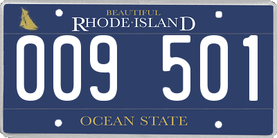 RI license plate 009501