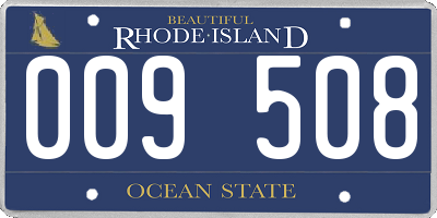 RI license plate 009508