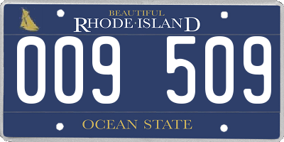 RI license plate 009509