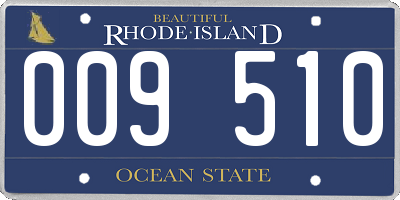 RI license plate 009510