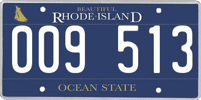 RI license plate 009513