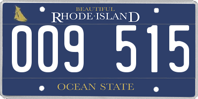 RI license plate 009515