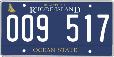 RI license plate 009517