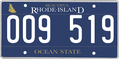 RI license plate 009519