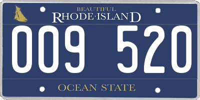 RI license plate 009520