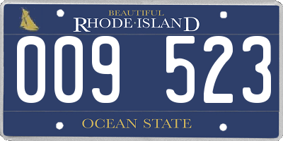 RI license plate 009523