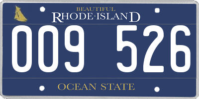 RI license plate 009526