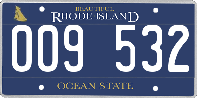 RI license plate 009532