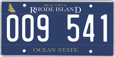 RI license plate 009541