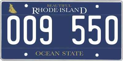 RI license plate 009550