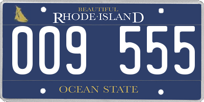 RI license plate 009555