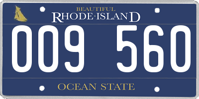 RI license plate 009560